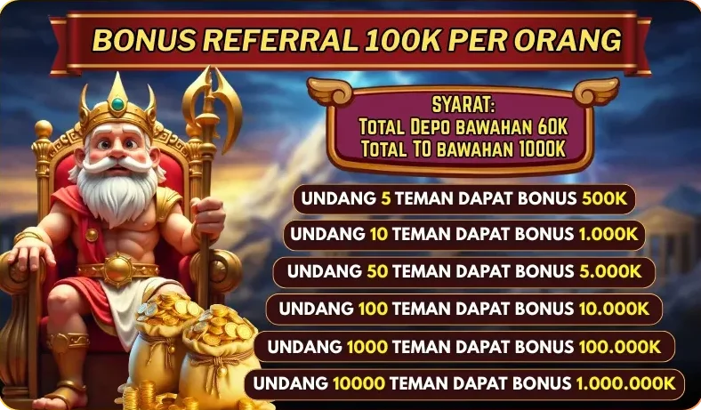 BONUS REFERRAL 100K PER ORANG
